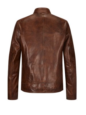 Leather jacket in Nappa leather with detachable quilted yoke