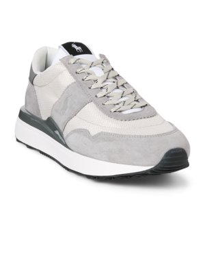 Runner Sneaker aus Mesh und Veloursleder-Overlays