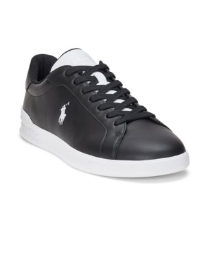 Sneakers in smooth leather with embroidered logo