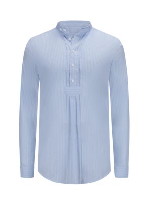 Traditional shirt Pfoadl with fine woven pattern and pleated details, Comfort Fit