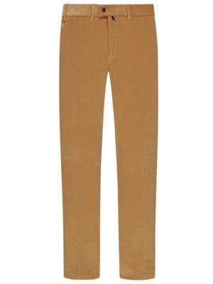 Pantalon en velours côtelé avec stretch et modal, Regular Fit