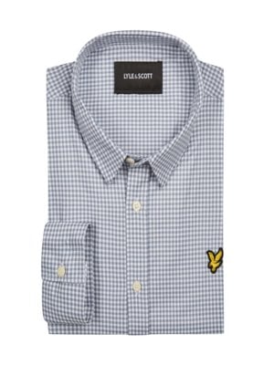 Chemise à carreaux Vichy avec logo brodé