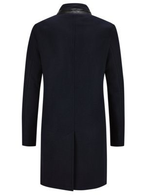 Wool coat with removable quilted yoke Modern Fit Digel HIRMER big tall