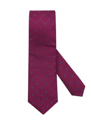 Krawatte aus Seide-Baumwollmix mit Blüten-Stitching