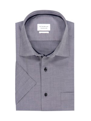 Short-sleeved shirt with fine pattern, comfort fit