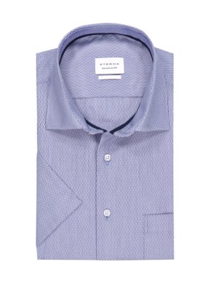 Short-sleeved shirt with fine pattern, comfort fit