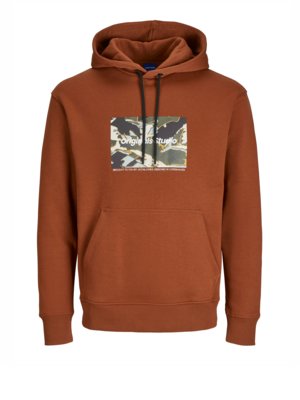 Jersey hoodie with front print