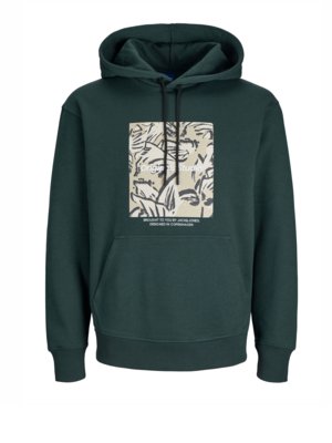 Jersey hoodie with front print