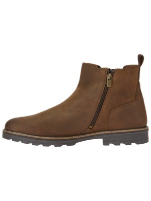 Chelsea Boots aus Nubukleder mit Profilsohle