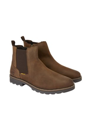 Chelsea Boots aus Nubukleder mit Profilsohle