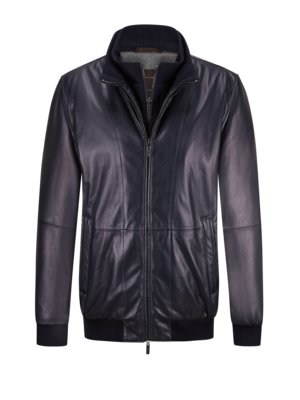 Plus size grey leather jacket best sale