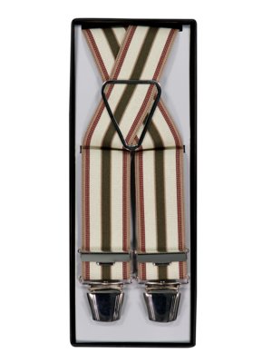 Suspenders with stripe pattern 