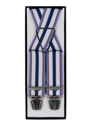 Suspenders with stripe pattern 