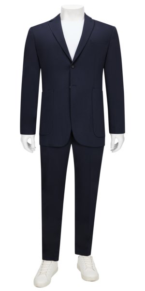 Partially lined suit separates suit in jersey fabric