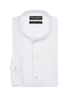 Chemise Oxford en coton avec col officier, Regular Fit