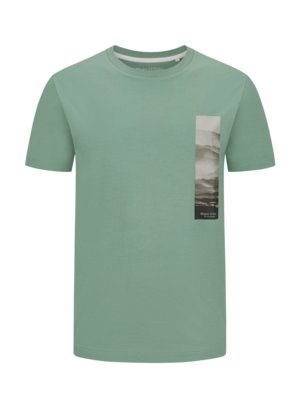 T-shirt avec bande de paysage en coton bio