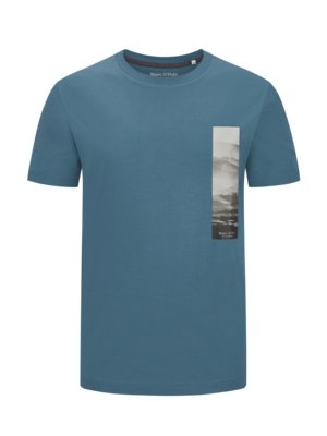 T-shirt avec bande de paysage en coton bio