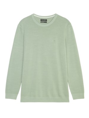 Pullover piqué en coton avec petit logo brodé