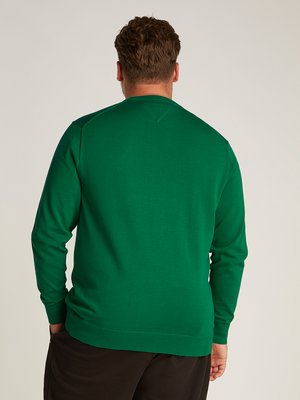 Cotton sweater with embroidered logo