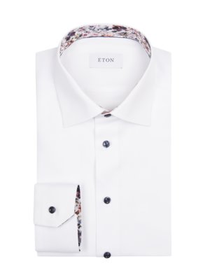 Chemise en sergé Signature avec bande décorative florale, Classic Fit