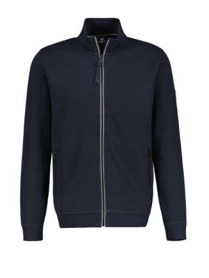 Sweatshirt with zip in a cotton blend