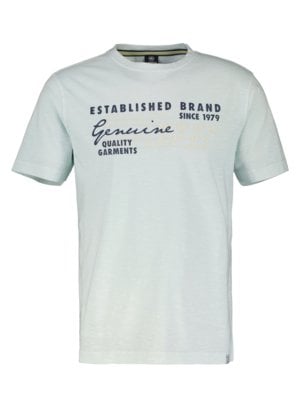 T-shirt chiné en coton avec texte imprimé