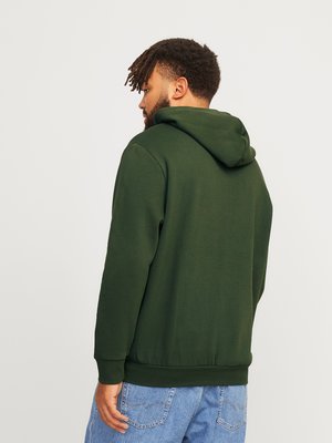 Sweat à capuche avec grande impression de la marque 