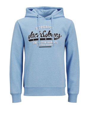 Hoodie met grote merkprint 