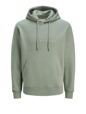 Hoodie met rubberen logoprint