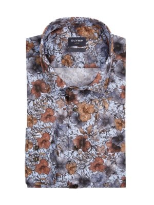 Shirt with floral print, Luxor, Modern Fit