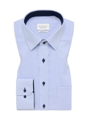 Shirt with striped pattern, extra long