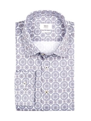 Chemise en coton sans repassage avec imprimé all-over, Comfort Fit