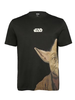 T-Shirt mit Yoda Print auf der Vorderseite