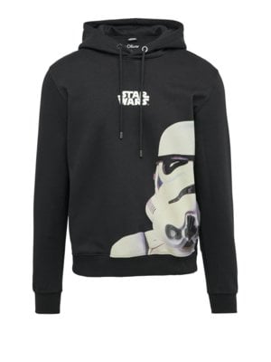 Hoodie met Star Wars borduursel en print