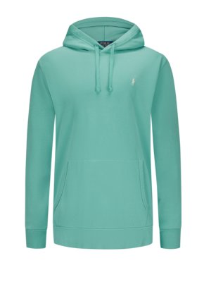 Hoodie with small embroidered polo rider