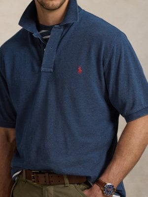 Polo shirt in a washed denim look