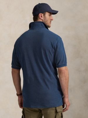 Polo shirt in a washed denim look