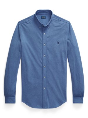 Chemise sport en qualité piqué avec broderie cavalier de polo