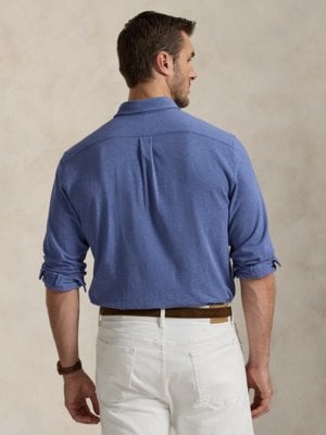 Chemise sport en qualité piqué avec broderie cavalier de polo