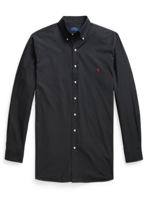 Chemise en qualité stretch avec logo brodé