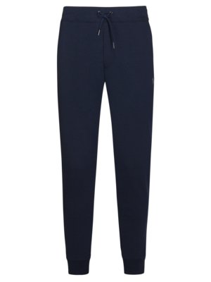 Jogging bottoms with embroidered polo rider