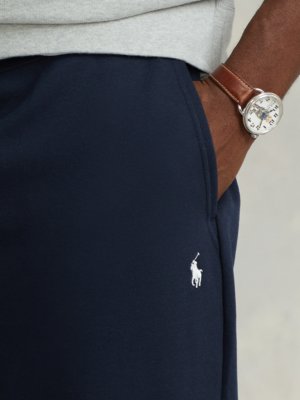 Jogging bottoms with embroidered polo rider