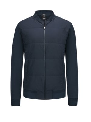 Hybrid-Sweatblouson mit Stepp-Front