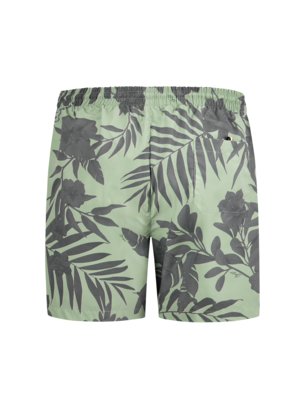 Swimming trunks with floral print