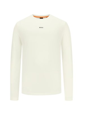 Longsleeve in Stretch-Qualität mit Label-Schriftzug