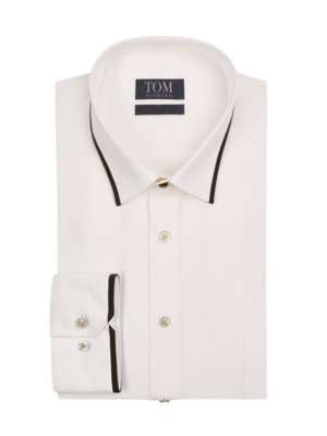 Shirt with fine texture and contrasting edges, Comfort Fit