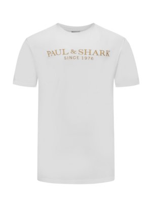 T-shirt in mercerised cotton with embroidered logo