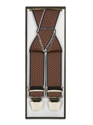 Suspenders with all-over pattern