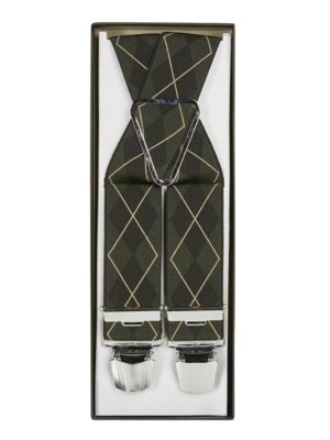 Suspenders with Argyle pattern