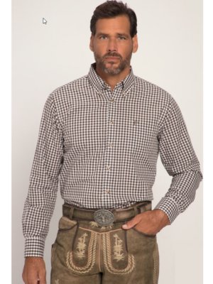 Traditional shirt with check pattern and breast pocket